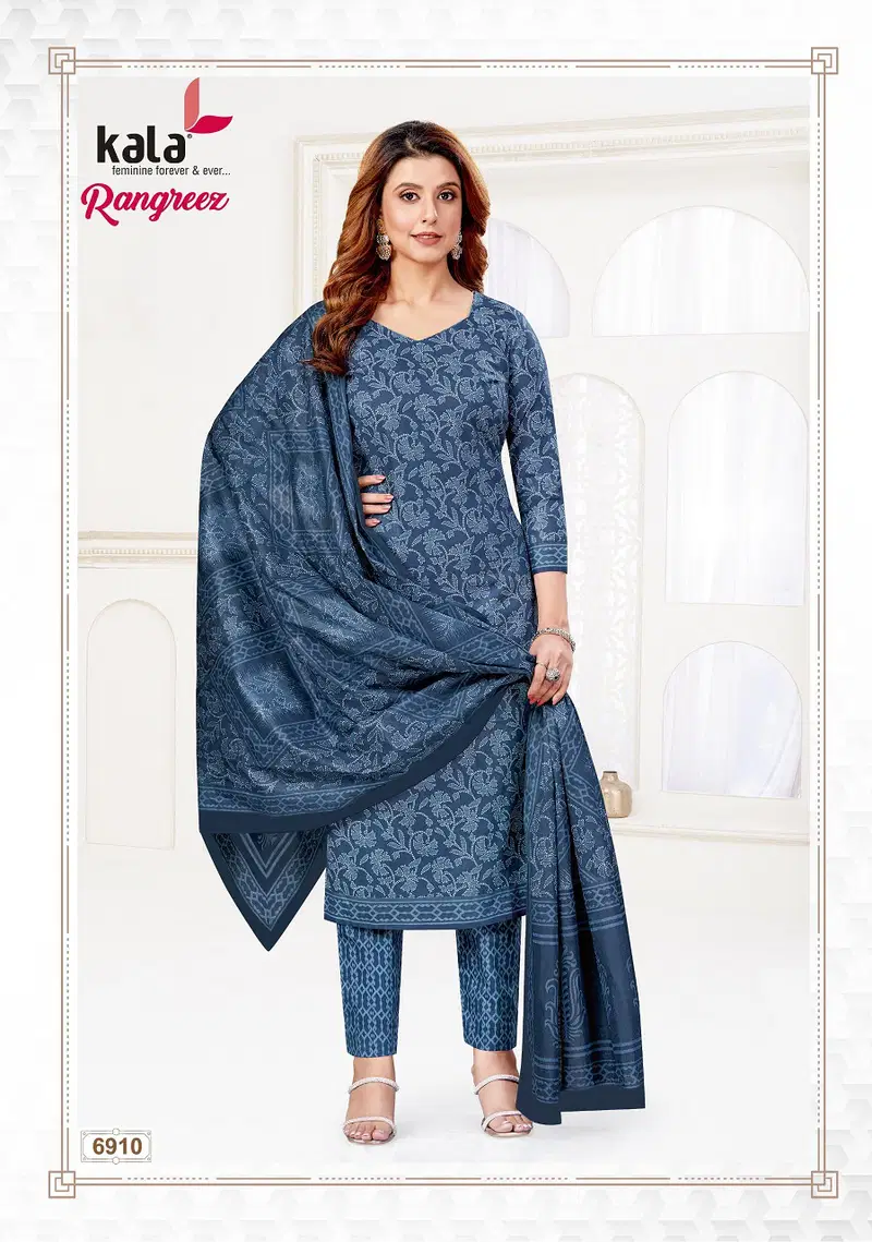 Rangreez Vol 1 By Kala Cotton Printed Kurti With Bottom Dupatta Wholesale Online